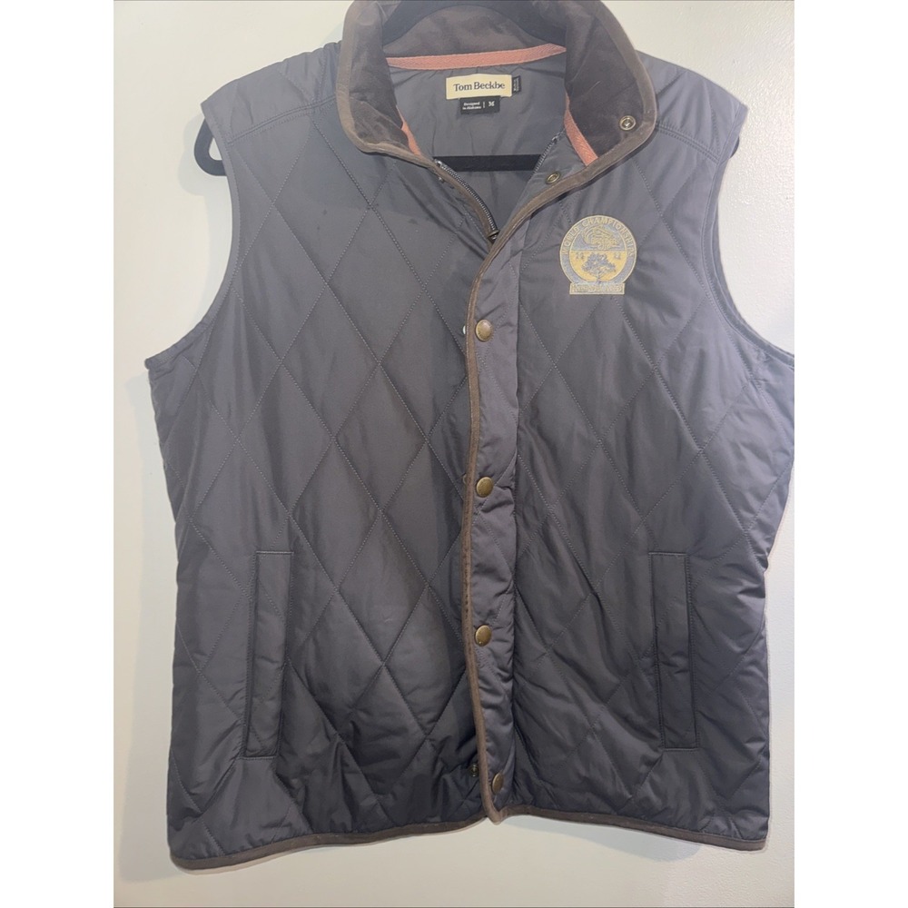 Tom Beckbe Vest Mens M Gray Quilted Insulated Hunting Outdoor Keenland